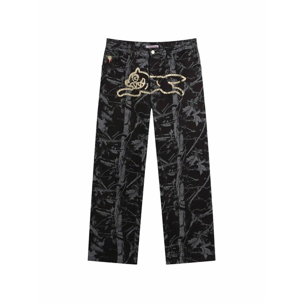 クリーム メンズ ジーンズズボン下 ボトムス Running dog double scoop  denim trousers Black