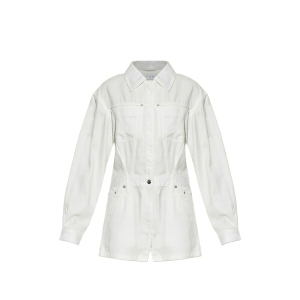 イロ レディース 衣裳 トップス Panelled long-sleeve play suit White