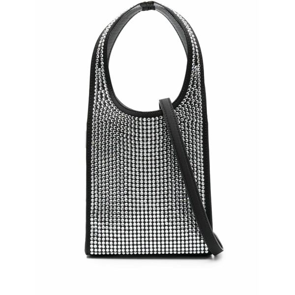 コペルニ レディース ハンドバック 御徒面子 Mini swipe crystal-embellished tote bag Black