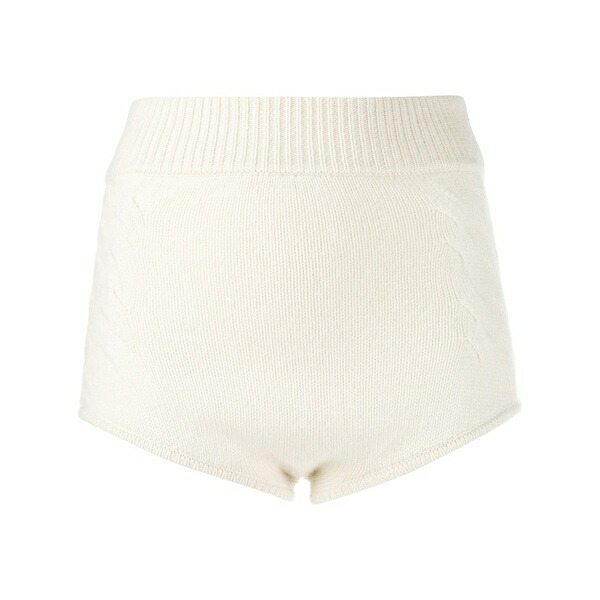 カシミヤ はたご屋 優しいこと レディース 心地よいズボン下 ボトムス Knit mimie shorts White
