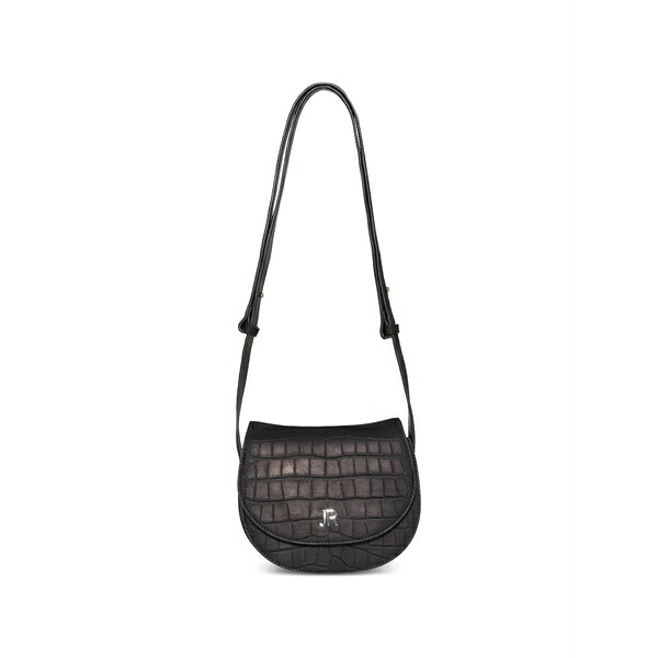 ジョン バージニアの州都 レディース ショルダーバッグ 御徒面子 Croc-effect shoulder bag Black