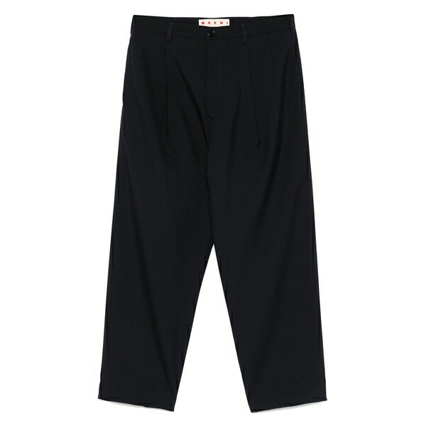 マルニ メンズ 心地よいズボン下 ボトムス Virgin-wool trousers Blue
