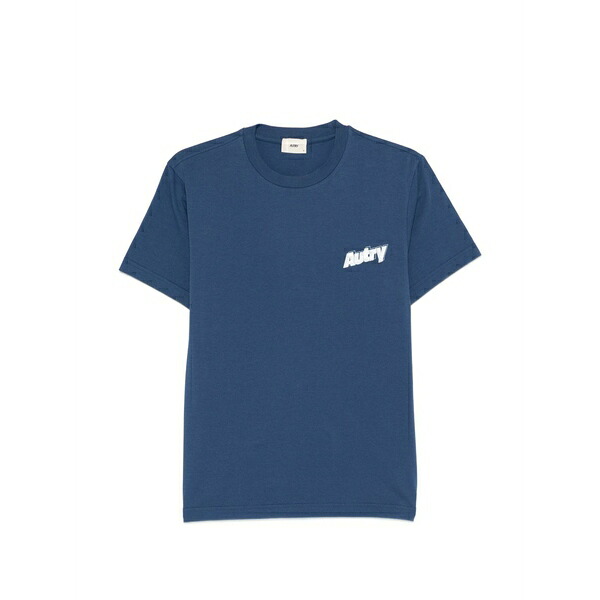 オートリー レディース ティーシャツ トップス Logo-print t-shirt Blue