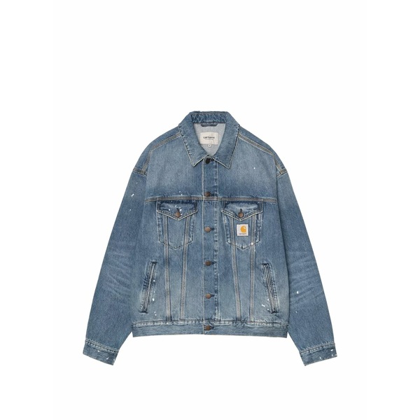 カーハート メンズ ジャケット&ブルゾン アウター Buttoned denim jacket Blue|asty