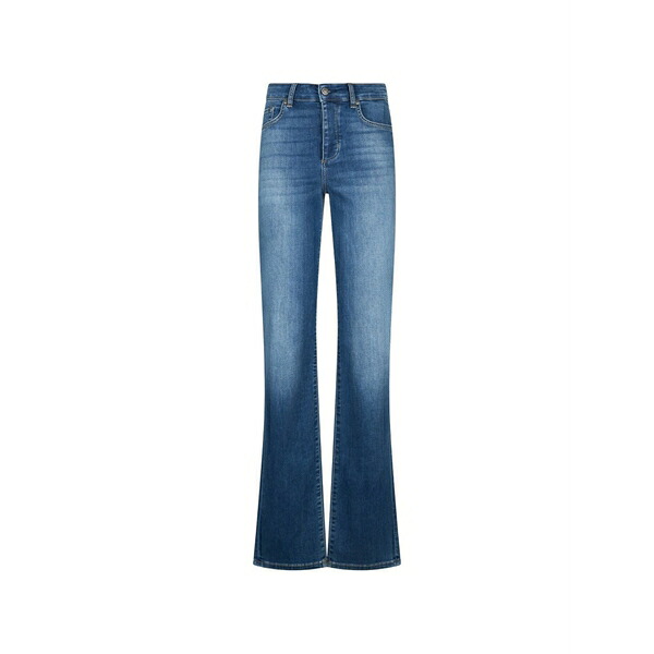 リュージョー レディース デニムパンツ ボトムス High-rise straight-leg jeans Blue|asty