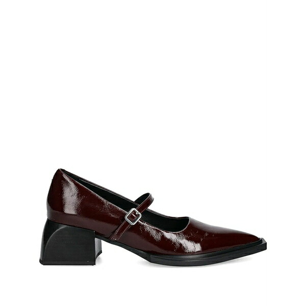 流れ者 レディース パンプス シューズ 55粍 patent-leather buckle pumps Red