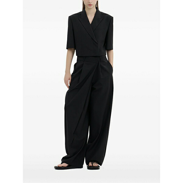 ジュン・ジー レディース 上衣＆上衣 アウター Short-sleeve cropped jacket Black