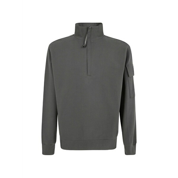 シーピーカンパニー メンズ パーカー・スウェットシャツ アウター Metropolis series half-zip sweater Grey