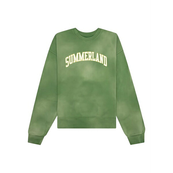ナミアス メンズ パーカー・スウェットシャツ アウター Summerland collegiate crew-neck sweatshirt Green