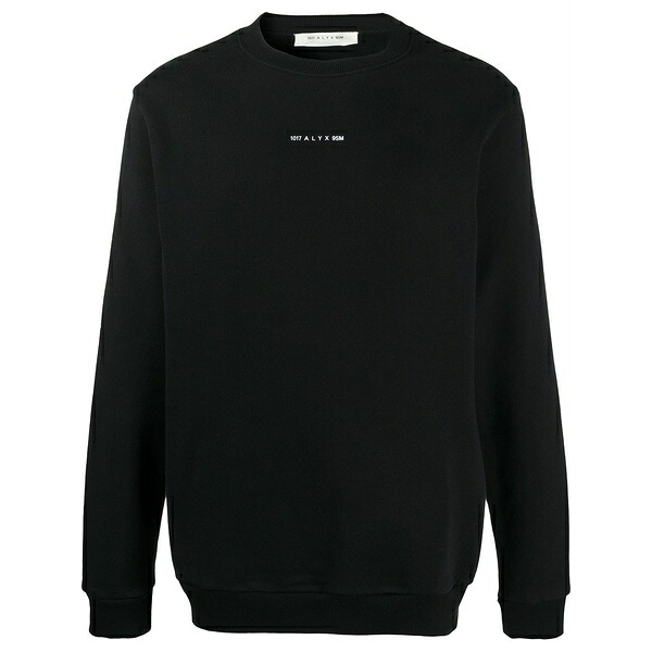 1017 蟻クス 9 エスエム メンズ パーカー・スウェットシャツ アウター Logo graphic print sweatshirt Black