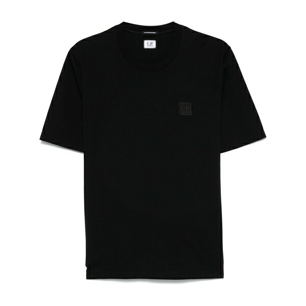 シーピーカンパニー メンズ ティーシャツ トップス Rubberised logo-print t-shirt Black