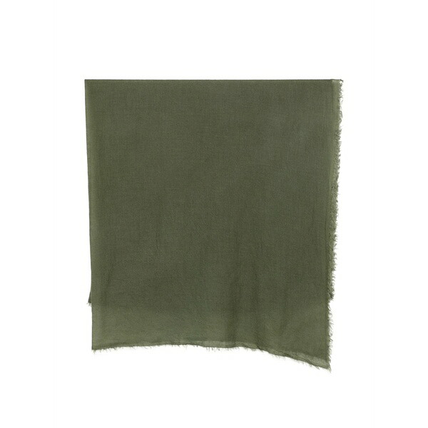 ファリエロ サルティ レディース マフラー・ストール・スカーフ アクセサリー Sheralda frayed-edge scarf Green|asty