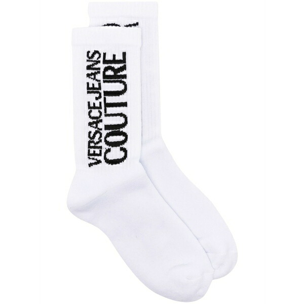 呼びりん探し回る レディース ソックス アンダー御召しもの Logo-intarsia knitted socks Black