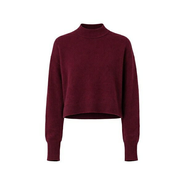 補欠選手リン レディース 編み物\u0026プルオーバー アウター High-neck sweater Red