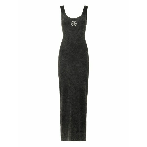 フィリップ飾り気の無い レディース 衣裳 トップス Hexagon ribbed-knit tank MIDI dress Grey
