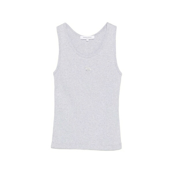 棲み家 狐狸 レディース カットソー トップス Logo-patch tank top Grey