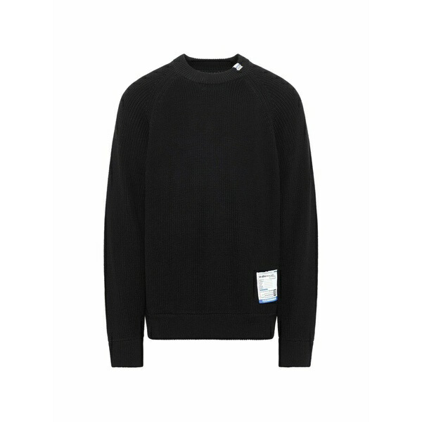 ミハラヤスヒロ メンズ 編み物\u0026スウェーター アウター Crewneck sweater Black