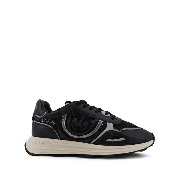 ピンコ レディース スニーカー シューズ Logo-appliqu￡ sneakers Black