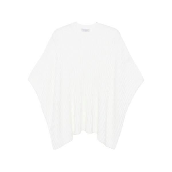 ガブリエラ ハー同盟罷業 レディース 厚地の外套 アウター Baron poncho White