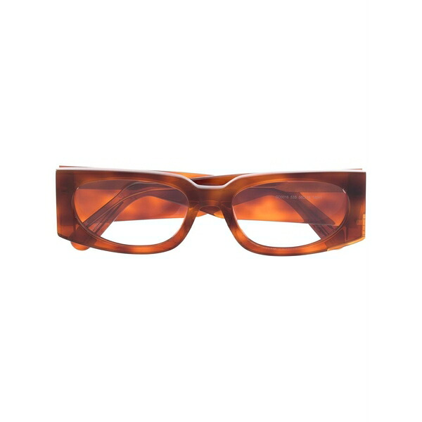 ジーシーディーエス メンズ サングラス・アイウェア 付属物 Tortoiseshell rectangular-frame sunglasses Brown