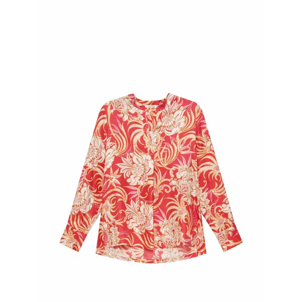 マリパルミ レディース プルオーバー トップス Printed silk shirt Red