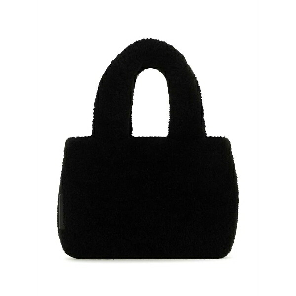 アミナモアディ レディース トートバッグ 御徒面子 Amini giuly shearling tote bag Black
