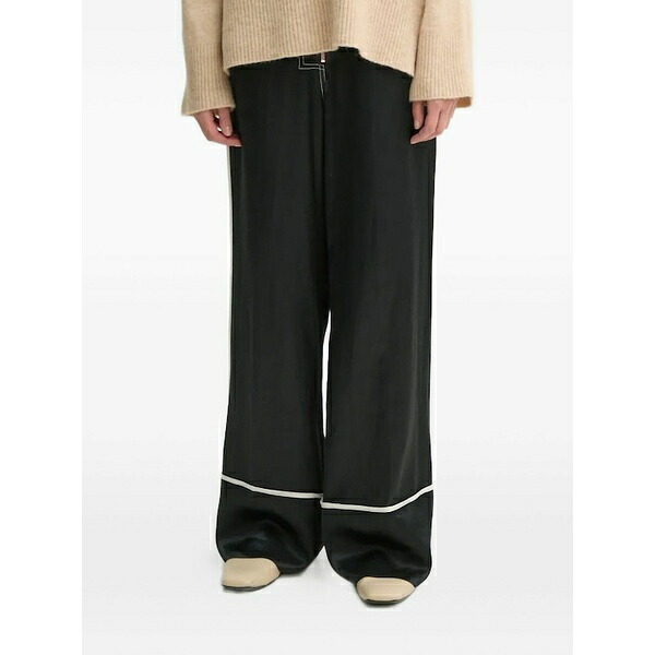 デイ・ビルゲール・エ・ミッケルセン レディース 心地よいズボン下 ボトムス Satin-piping trousers Black