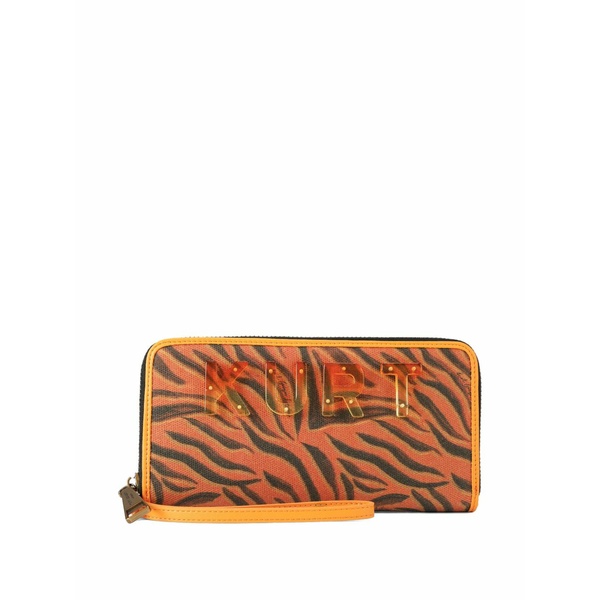 カートジェイガーロンドン レディース 紙入れ 付属品 Kurt tiger-print zip-around wallet Orange