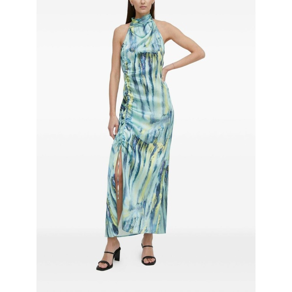 ゲタス レディース 衣裳 トップス Walerygz halterneck MIDI dress Blue