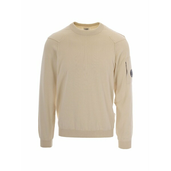 シーピーカンパニー メンズ 編み物\u0026ティーシャツ アウター Lens-detail sweater Neutrals