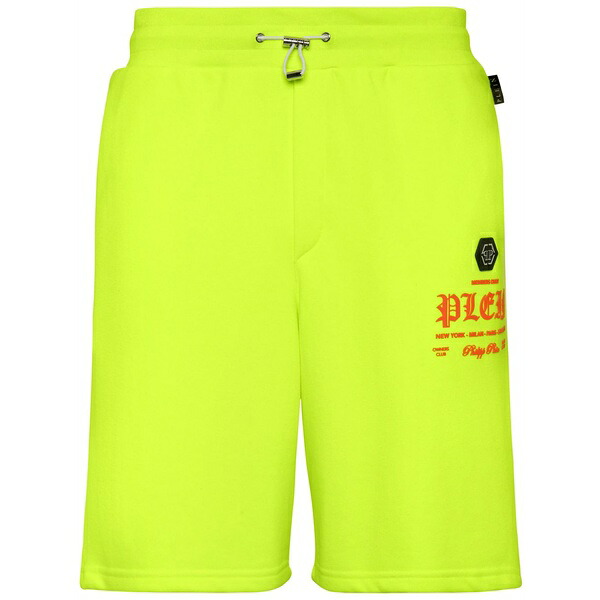 フィリップ飾り気のない メンズ 心地よいズボン下 ボトムス Logo-embossed track shorts Yellow