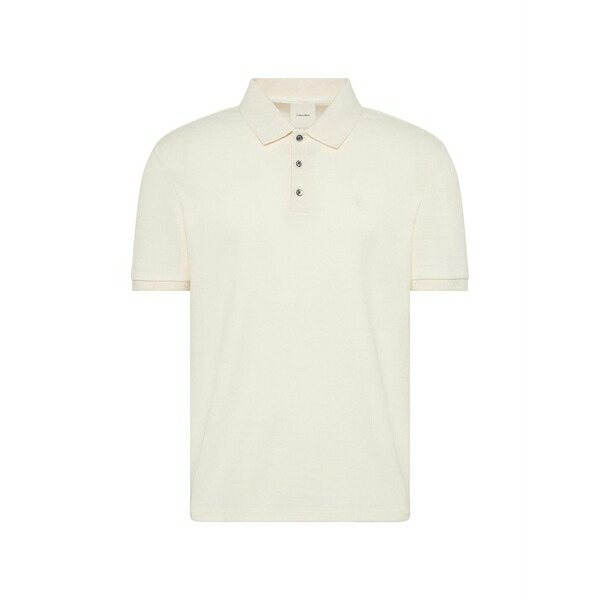 カルバンクライン メンズ スポーツシャツ トップス Logo-embroidered short-sleeve polo shirt Neutrals