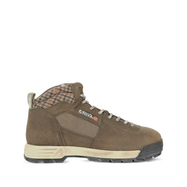 オートリー メンズ ブーツ シューズ Houndstooth panel boots Neutrals｜asty