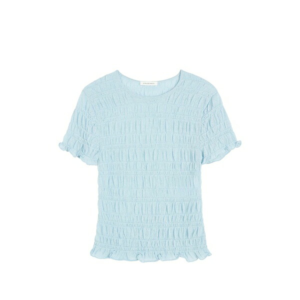 バイマレンバーガー レディース ティーシャツ トップス Ella smocked top Blue