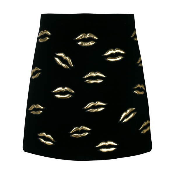 ジバンシー レディース スコート ボトムス Lip print mini a-line skirt Black