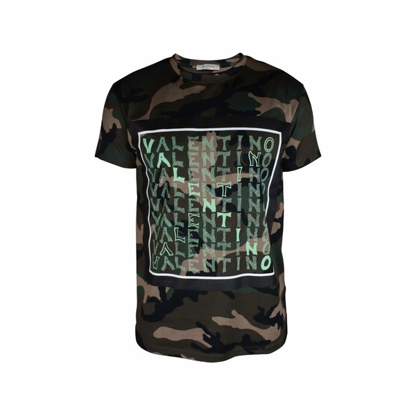 ヴァレンティノ ガラヴァーニ メンズ ティーシャツ トップス Multi logo camouflage t-shirt Green