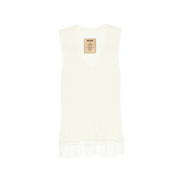 ユマ・一 レディース カットソー トップス Ladder-stitch top Neutrals