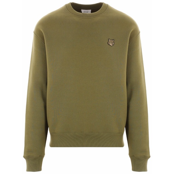 住み家 稲荷 メンズ 編み物\u0026プルオーバー アウター Fold fox head sweater Green