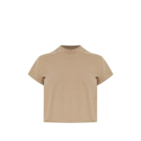 リックオウエンス レディース ティーシャツ トップス Mockneck crop top Neutrals