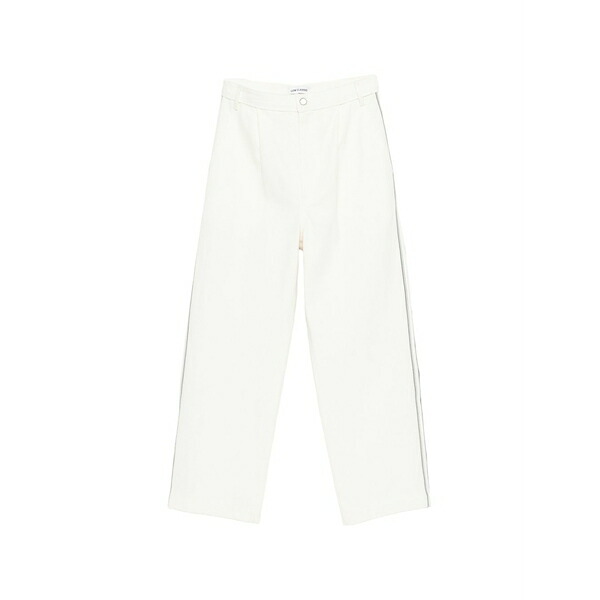 ファースト 古典派音楽 レディース 心地よいズボン下 ボトムス Drawstring stripe-detail trousers Neutrals