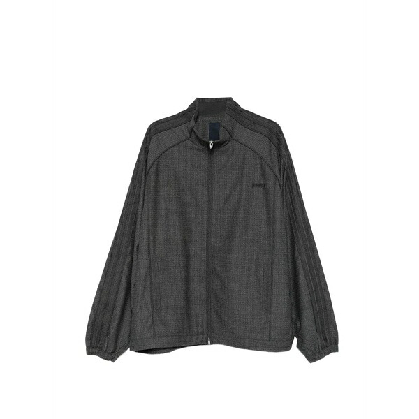 ジュン・ジー メンズ 上衣＆上衣 アウター Zip-up checked jacket Grey