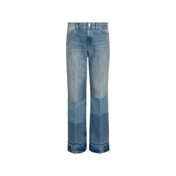 シーフェア レディース ジーンズズボン下 ボトムス Colourblock trousers Blue