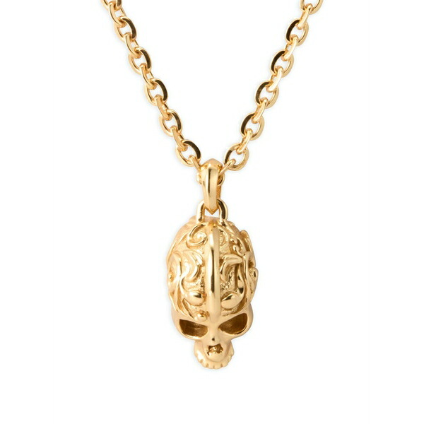 エマニュエレ ビコッキ メンズ ネックレス・チョーカー アクセサリー Skull-pendant necklace Gold|asty