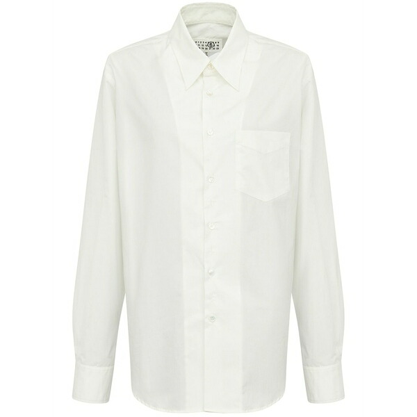 マルタンマルジェラ レディース プルオーバー トップス Slash-detail cotton shirt White