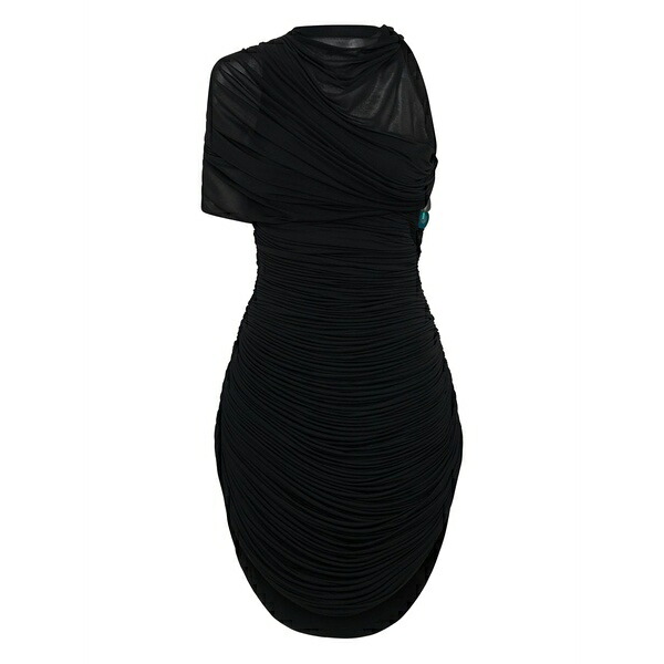 クリストファーエスバー レディース 衣裳 トップス Beach glass asymmetric mini dress Black