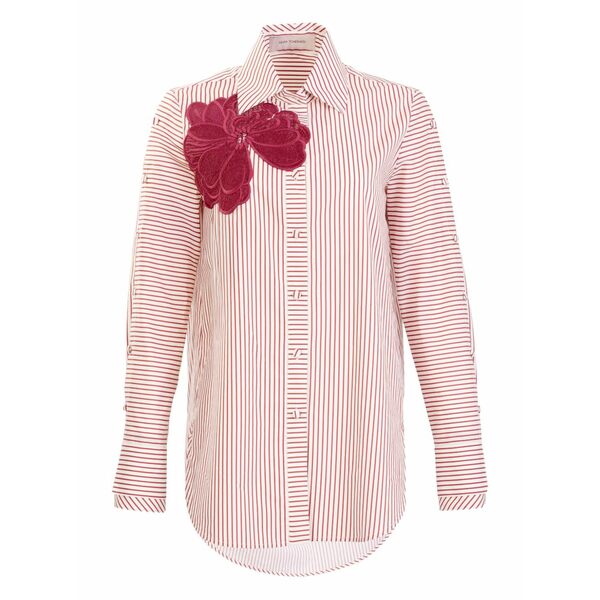 シルヴィア チェラッシ レディース プルオーバー トップス Premium striped floral shirt Red