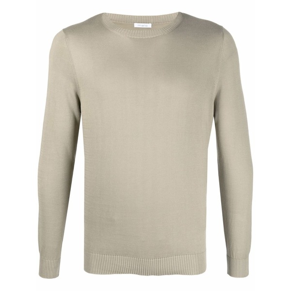 マロ メンズ 編み物\u0026プルオーバー アウター Crew neck cotton jumper Green