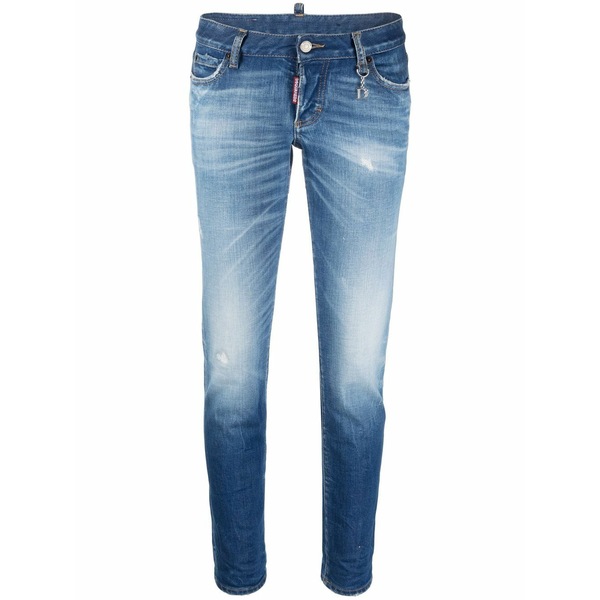 ディースクエアード レディース ジーンズズボン下 ボトムス Faded slim-cut jeans Blue