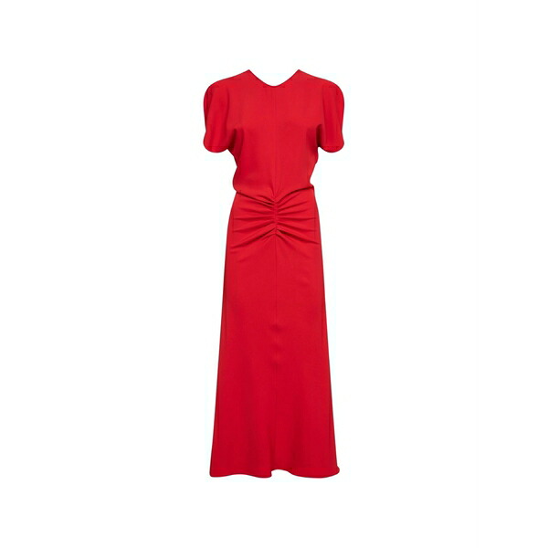 ブランカ ヴィータ レディース 衣裳 トップス Gathered tulip-sleeve maxi dress Red