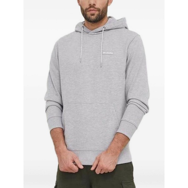 コロンビア メンズ パーカー・スウェットシャツ アウター Logo-patch hoodie Grey
